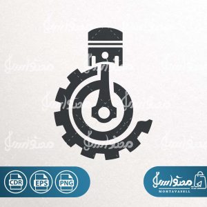 طرح وکتور پیستون خودرو و شاتون