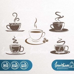 طرح مجموعه فنجان قهوه
