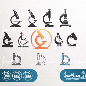 دانلود طرح وکتور میکروسکوپ