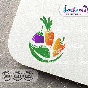لوگو جذاب سبزی فروشی سوپر میوه