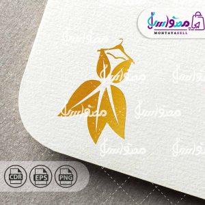 لوگو طلایی لباس زنانه و رخت آویز