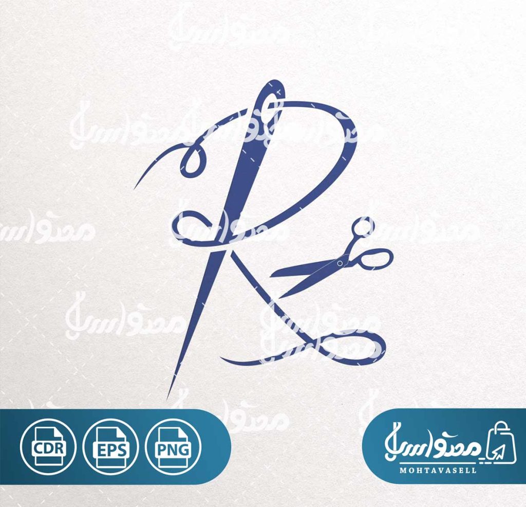 طرح وکتور کلمه R و سوزن – محتواسل | طراحی لوگو آماده، دانلود لوگو و ...