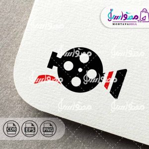 لوگو طرح دوربین فیلم برداری و دوربین سینمایی
