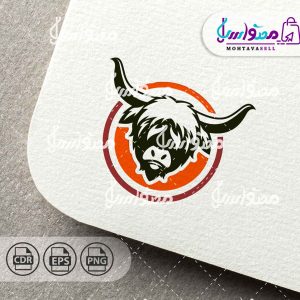 لوگو طرح گاو میش و بوفالو