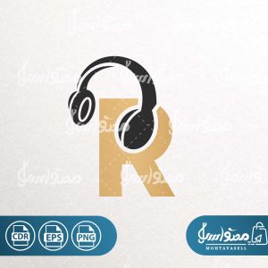 لوگو هدفون و حرف R