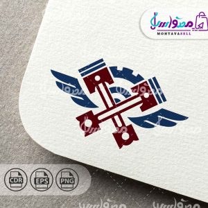 لوگو آماده تعمیرگاه و اتومکانیک بال و پیستون