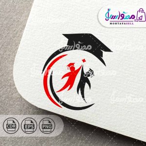طرح وکتور و لوگو آموزشگاه و کلاه فارغ التحصیلی