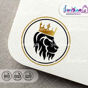 لوگو آماده سر شیر و تاج طلایی