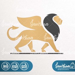 طرح آماده وکتور شیر بالدار